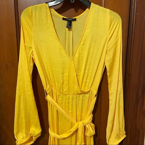 Bright yellow satin maxi dress ☀️ - Picture 2 of 4